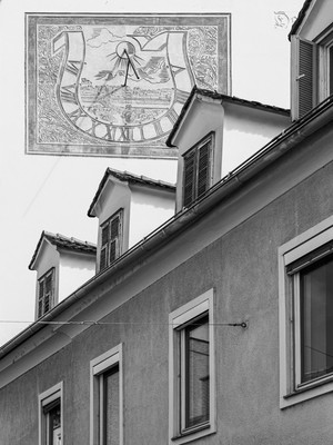 Häuserdetail in der Griesgasse (Graz) / Stadtlandschaften / Graz,styria,steiermark,bildausschnitte,berndgrosseck,grosseck,blackandwhite,s/w