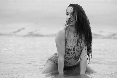 Strand / Menschen / monochrome,beach,strand,longhair,menschen,vernissage