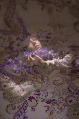 Girl among flowers and veils / Creative edit  photography by Photographer Renzo Bilenchi | STRKNG
