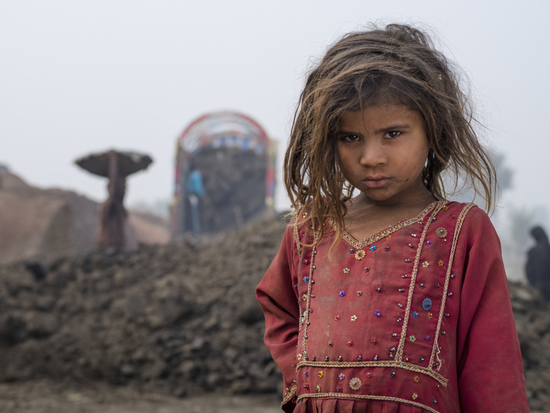 Girl on brick factory site - &copy; Sohail Karmani | Photojournalism