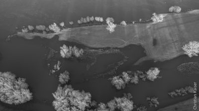 Blick auf die Elbaue bei Hochwasser / Wasserlandschaften  Fotografie von Fotograf Christian Kaiser Professsional Photographer, Hamburg | STRKNG