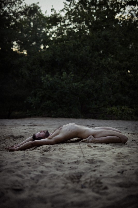 stretching in sand - &copy; conipoi (Jonathan) | Nude