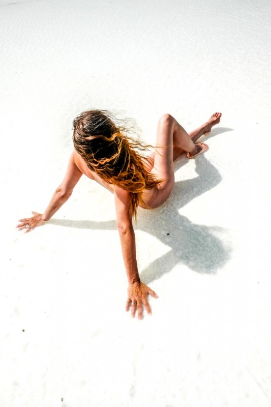 Fleur de Sel - naked in the salty waters of Salines de Giraud, france - &copy; Musa Erato | Fine Art