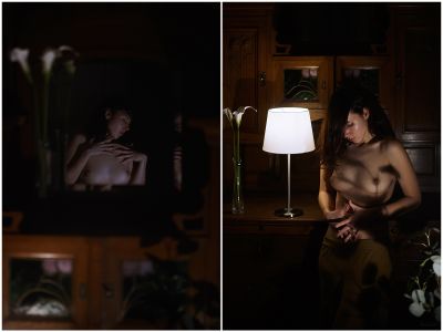 Shadows and reflection, diptych / Nude  photography by Model Marina tells you ★5 | STRKNG