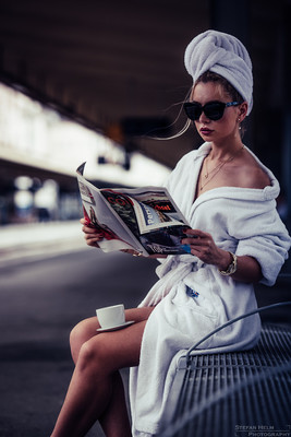 My baby takes the morning train... / Portrait