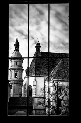 Graz - Stadtkrone / Schwarz-weiss / Graz,Styria,Austria,berndgrosseck,grosseck,monochrome,bnw,blackandwhite