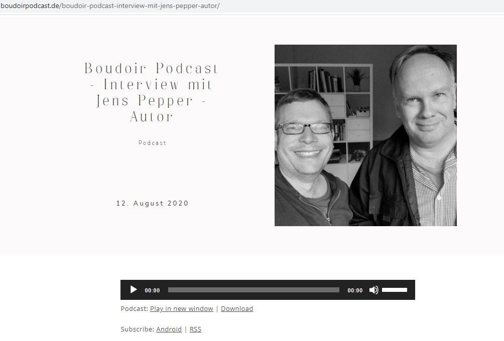 Boris Mehl im Gespräch mit mir für den Boudoir Podcast. - Blog-Beitrag von Fotograf Jens Pepper / 20.08.2020 02:20