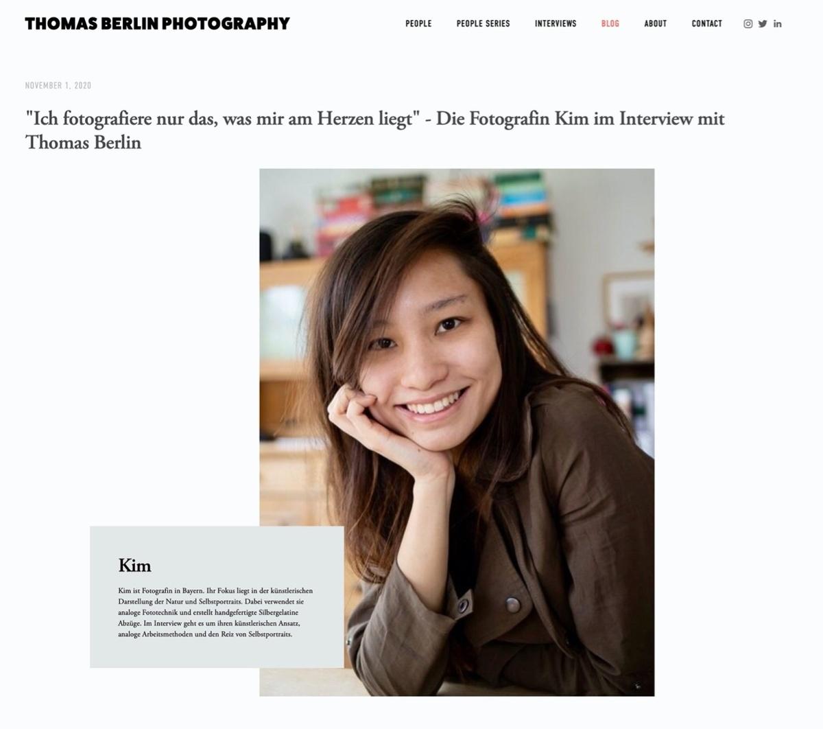 Ich fotografiere nur das, was mir am Herzen liegt - Blog-Beitrag von Fotograf Thomas Berlin / 01.11.2020 13:57