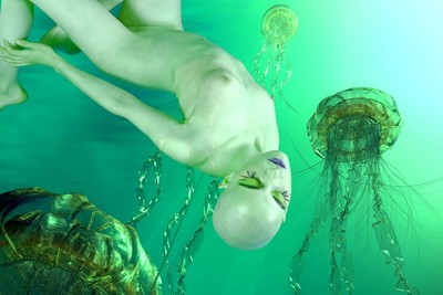 dream theatre V / Stimmungen / underwater,sea,jellyfish,dream,swim,fantasy,nude,naked,woman,girl