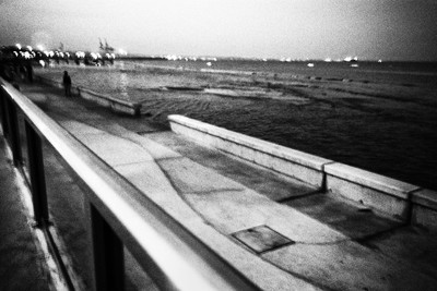 night trace by the shore / Larnaca / Street