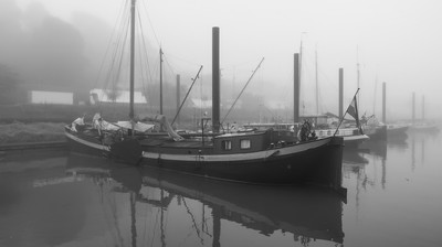 Nebel / Schwarz-weiss / Nebel