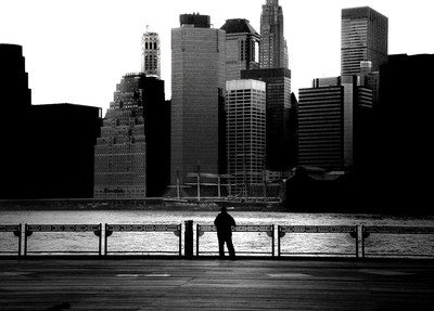Wie klein der Mensch ist- aber voller Geschichten / Street / Manhattan,USA,NY,Skyline,Hudson,River,Mensch,klein