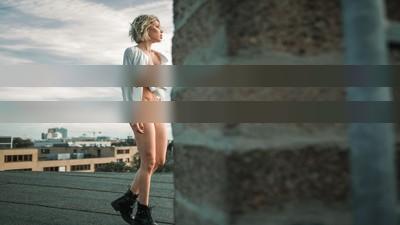 Berlin rooftop with Nathalie / Nude