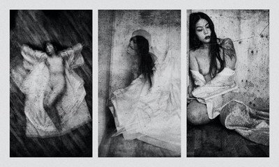 » #2/9 « / Collage / Blog post by <a href="https://strkng.com/en/photographer/sprache+der+seele/">Photographer Sprache der Seele</a> / 2020-01-17 10:45 / Fine Art / schwarzweis,sensual,stille,frau,female,woman,blackandwhite,Indoor,portrait