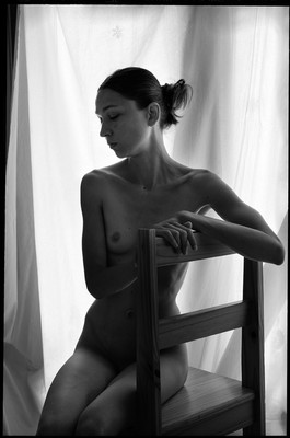 1. / Nude / woman,window,light,morning,white,chair,beauty