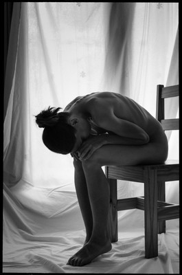 4. / Nude / woman,window,morning,white,beauty,chair,light