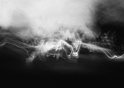 Lightly wandering a rural idyll, hill town glowing earl / Abstrakt / blackandwhite,longexposure,abstract