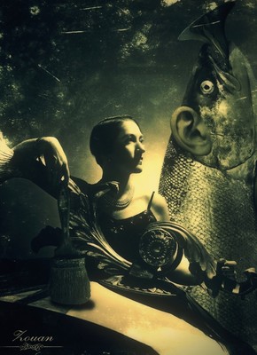 The biggest lie in fish sound / Fine Art / zouankourtis,zouan,surrealism,weird,vintage
