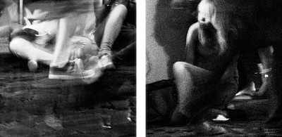 » #6/6 « / Streetphotography mit ISO 6400 / Blog post by <a href="https://strkng.com/en/photographer/roland+vogt/">Photographer Roland Vogt</a> / 2020-10-13 21:16 / Street / street,blackandwhite,Filmgrain,experimental