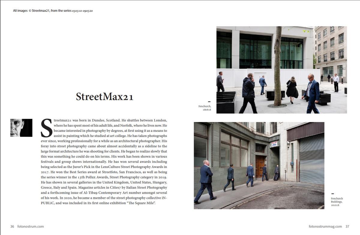 FotoNostrum Magazine Issue 20 - Blog post by Photographer Streetmax21 / 2021-10-17 13:12