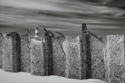 List Ost in den Dünen, gesehen von den Buhnen am Meer / Dokumentation / strand,beach,lighthouse,leuchtturm,buhnen,groynes