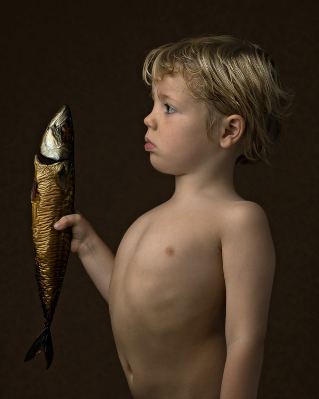 Boy with a fish - &copy; Julija Levkova | Fine Art