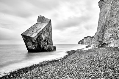 Normandy coastline, remnant of a bunker / Landscapes  Fotografie von Fotograf Franz Hering | STRKNG