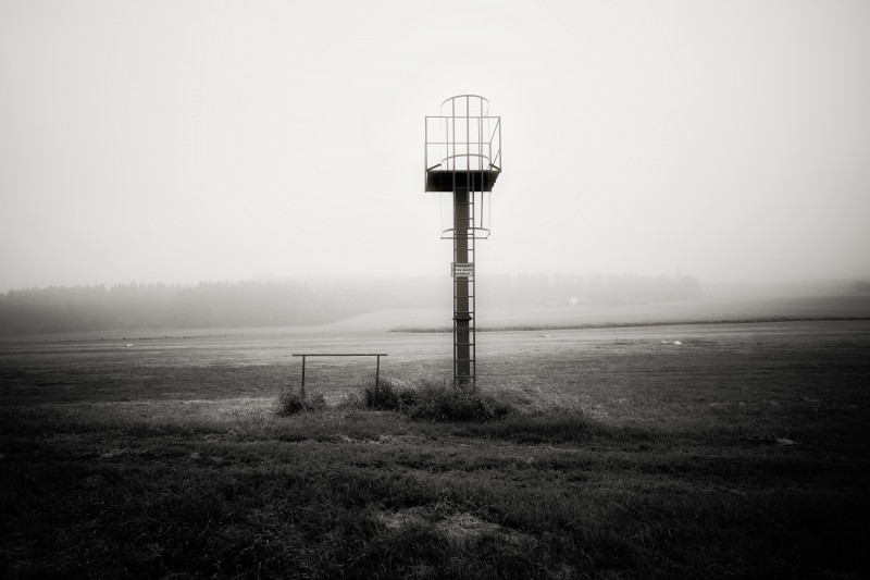 Rainy day on the airfield I - &copy; AndreasH. | Schwarz-weiss