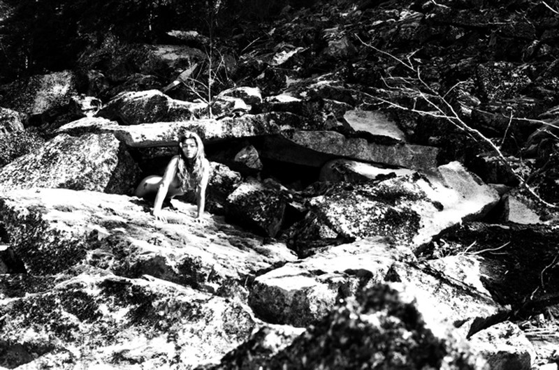 Jen, cave woman - &copy; Salt Spring Design | Black and White