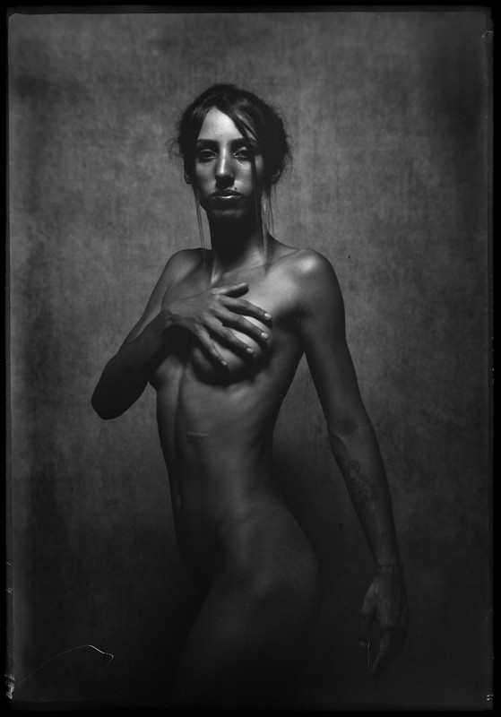 Maria - 13x18cm x-ray film reversal processed with Caffenol and Peroxyacetic Solution. - &copy; J Saidler | Nude