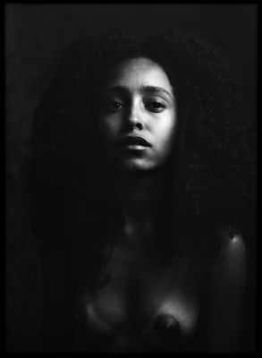 Nicole - 13x18cm x-ray film reversal processed with (Pa)Rodinal and Peroxyacetic Solution. / Nude  Fotografie von Fotograf J Saidler ★8 | STRKNG