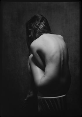 Nicole - 13x18cm x-ray film reversal processed with Caffenol and Peroxyacetic Solution. / Nude  photography by Photographer J Saidler ★4 | STRKNG